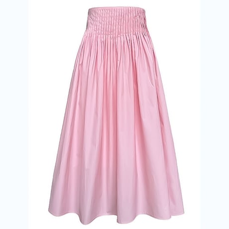 smocking waist gather flare skirt /3color　NK2289