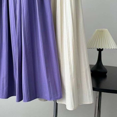 pleats maxi skirt /2color　NK1141