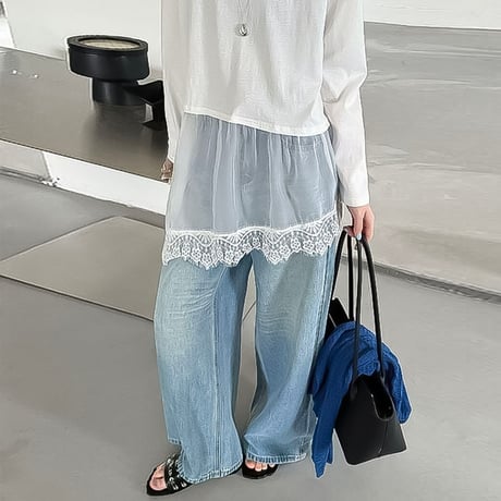 lace layered docking top　NK2183