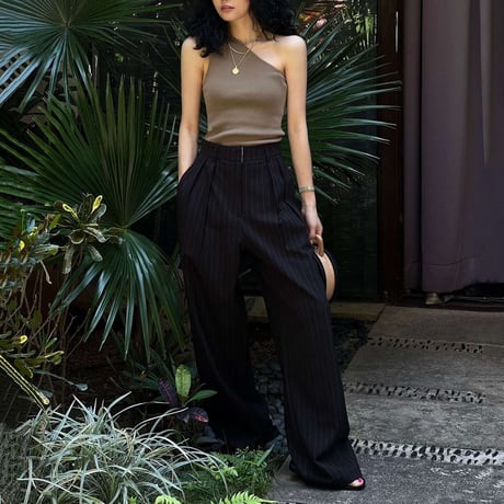 striped tuck pants /2color　NK1161