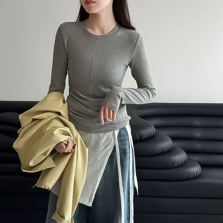 center seam long sleeve knit /4color　NK2310