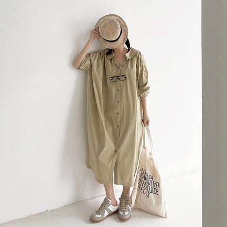 back drape shirt one-piece　NK1105