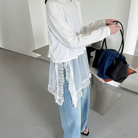 lace layered docking top　NK2183