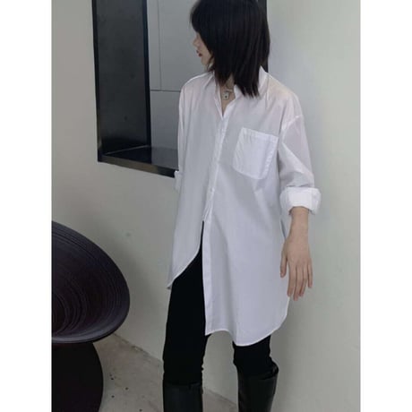 over size asymmetry shirt /2color　NK1339