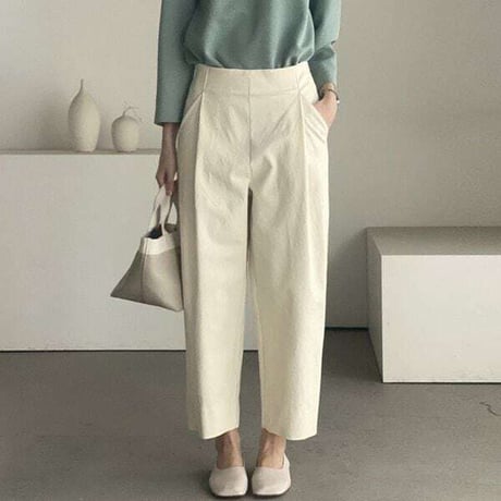 cropped tuck pants /3color　NK1120