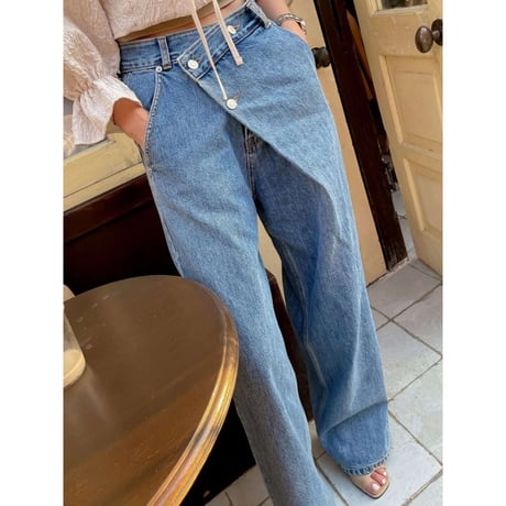 high waist 3button denim pants　NK1366