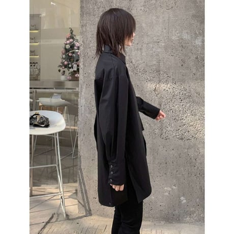 over size asymmetry shirt /2color　NK1339
