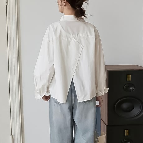 back slit button relax shirt /3color　NK2195