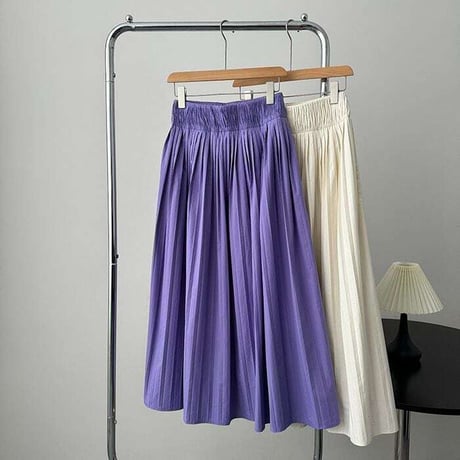 pleats maxi skirt /2color　NK1141