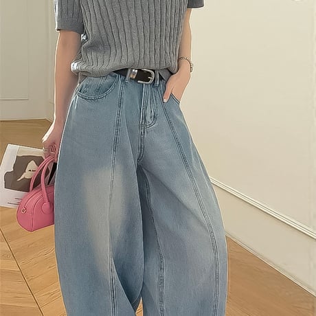 relaxed wide denim pants　NK2193
