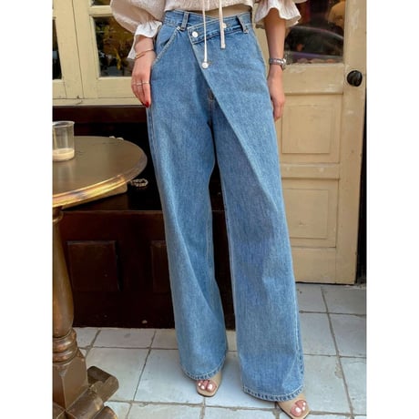 high waist 3button denim pants　NK1366