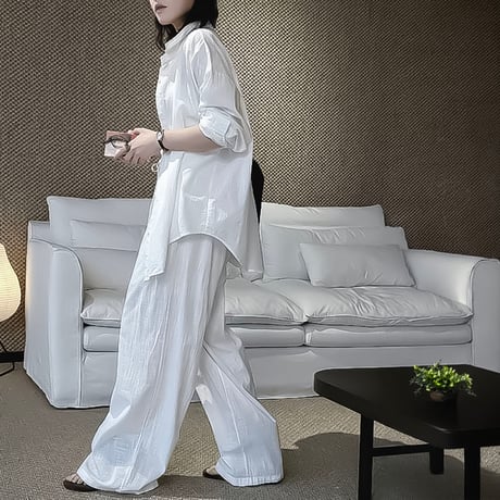 cotton linen wide pants /3color　NK2200