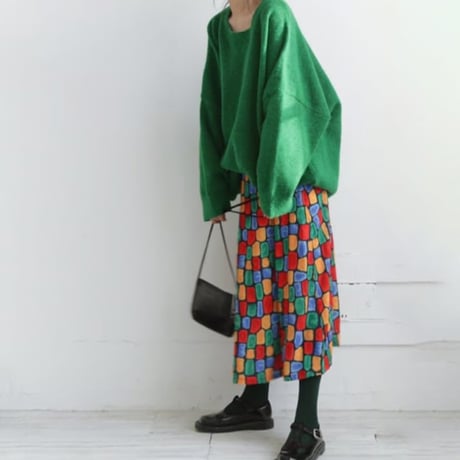 stained a-line skirt　NK1717