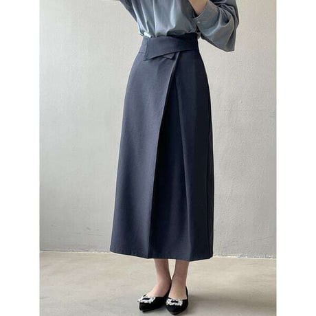 assynmetry tuck skirt /2color　NK1137