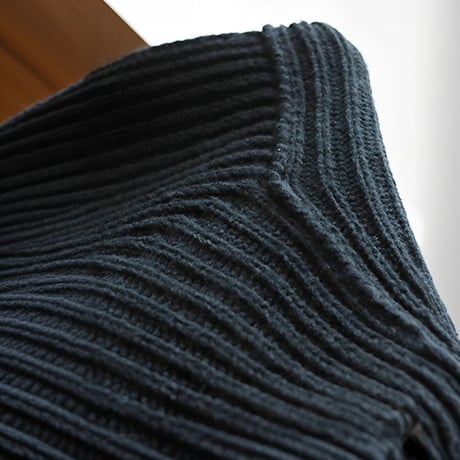 high neck rib knit vest /2color　NK1664