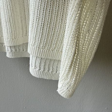 v-neck sheer summer knit /4color　NK1818