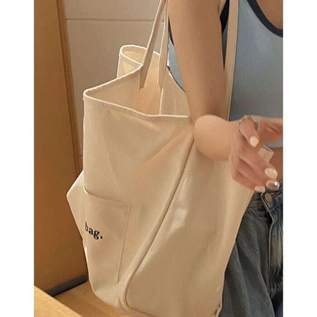 logo large tote bag /4color　NK1180