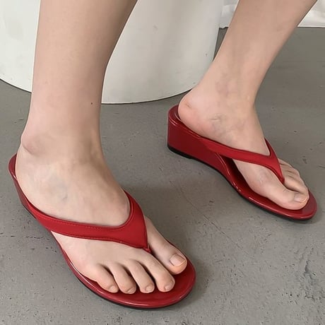 low wedge thong sandal /4color　NK1838