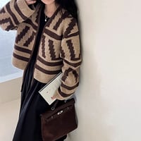 v neck buttonless knit cardigan /2color　NK1512