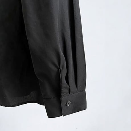lace trim tencel long shirt /2color　NK2274