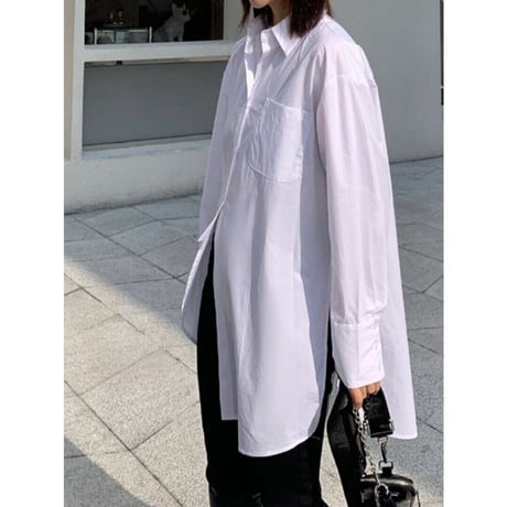 over size asymmetry shirt /2color　NK1339
