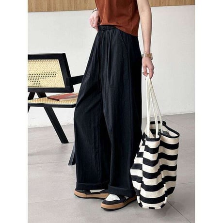 drawstring wide pants /3color　NK1138