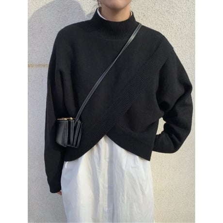 asymmetry cut knit /2color　NK1321