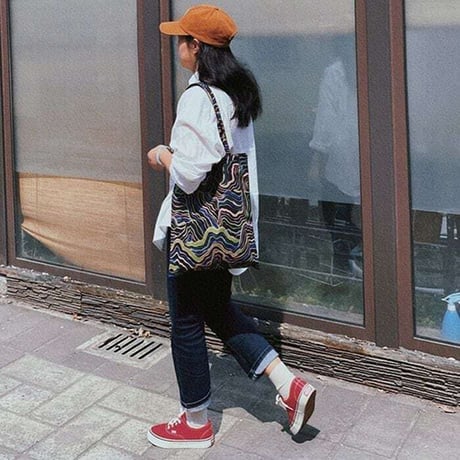 abstract print tote bag　NK1177