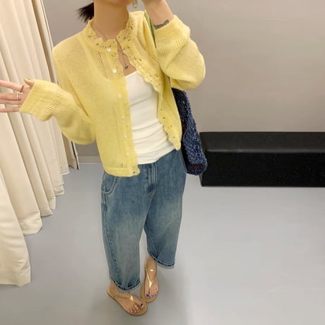 delicate elegance lace cardigan /2color　NK1720