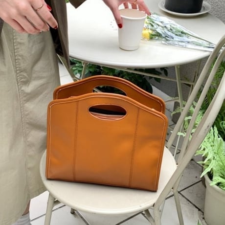 2way classical leather square bag /3color　NK1599