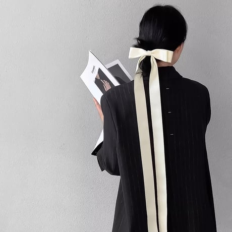 pinstripe oversized cuff jacket　VG2176