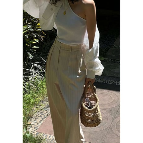 striped tuck pants /2color　NK1161