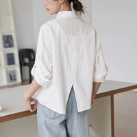 back slit button relax shirt /3color　NK2195