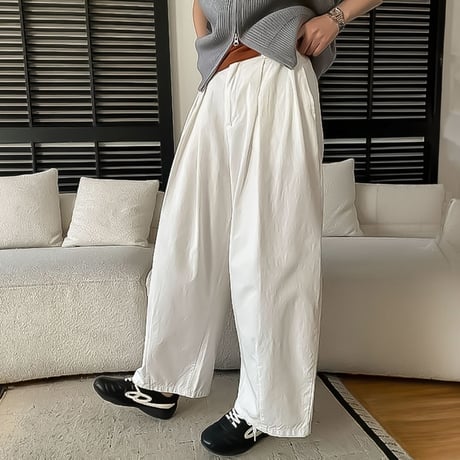 tuck detail relax wide pants /3color　NK2283