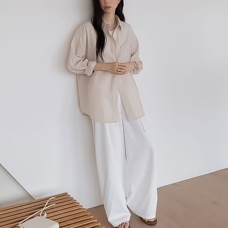 drawstring waist wide pants /3color　NK2372