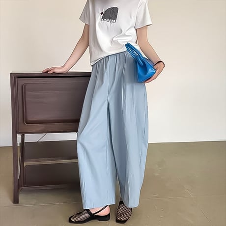 cotton lyocell tuck wide pants /2color　NK2206