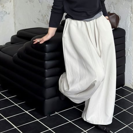 volume tuck wide pants /3color　NK1943