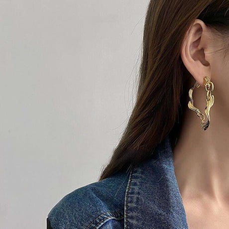 geometric hoop pierce　NK1232
