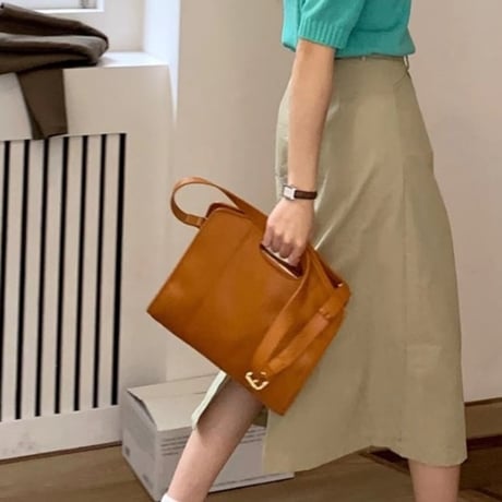 2way classical leather square bag /3color　NK1599