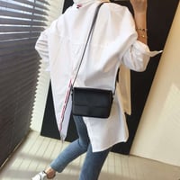 back bicolor stitch design shirt /2color　NK1353