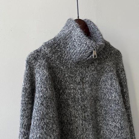 zip up melange knit cardigan /3color　NK2083