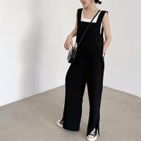 black wide salopette　NK1093