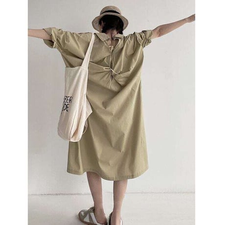 back drape shirt one-piece　NK1105