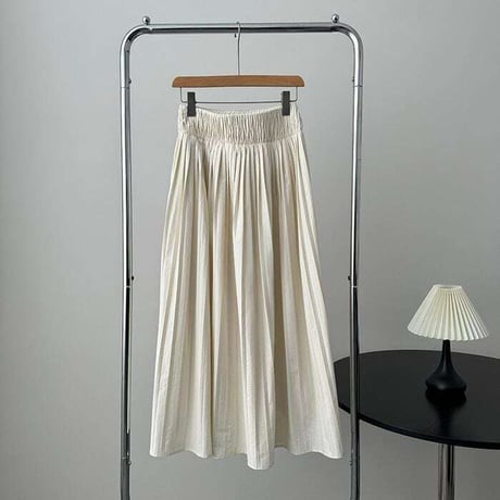 pleats maxi skirt /2color　NK1141