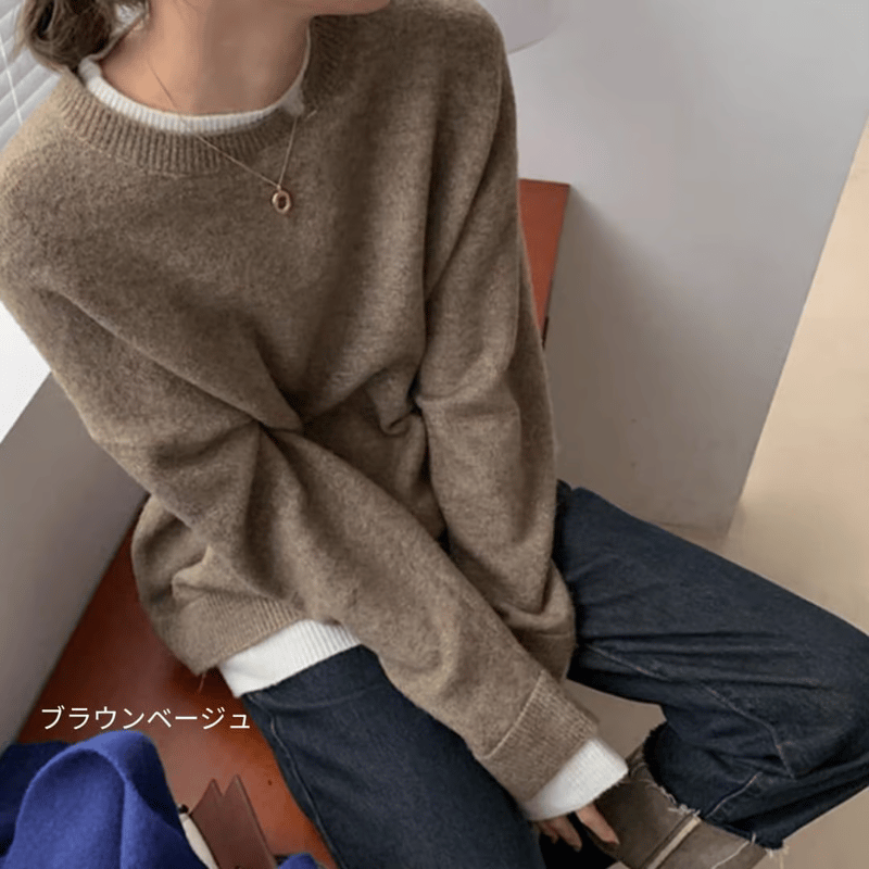 トップス UNOF LAYERED KNIT TOPS UNOF LAYERED KNIT TOPS