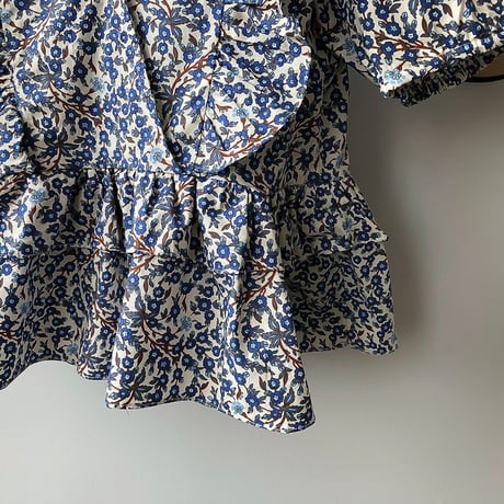 ruffle peplum floral blouse　NK2179