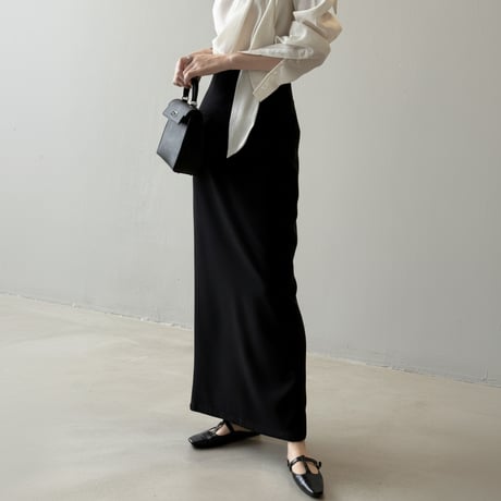 back slit straight long skirt　NK1976
