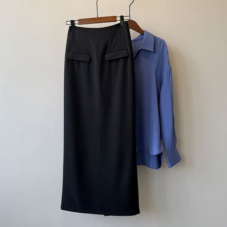 back slit straight long skirt　NK1976