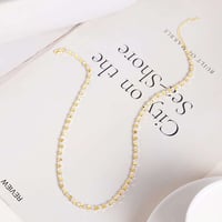 gold and clear chain necklace　NK1222