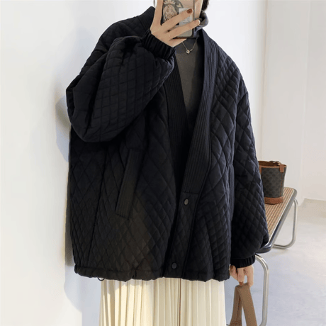 v-neck quilting blouson /2color　NK1714
